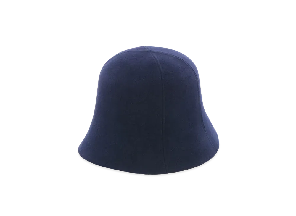Yohji Yamamoto Y's RABBIT FUR VELOUR PATCHING BUCKET HAT "Navy"