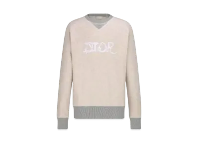Dior x Peter Doig Men's Logo Embroidery Brushed Lining Crew Neck Sweat "Gray"