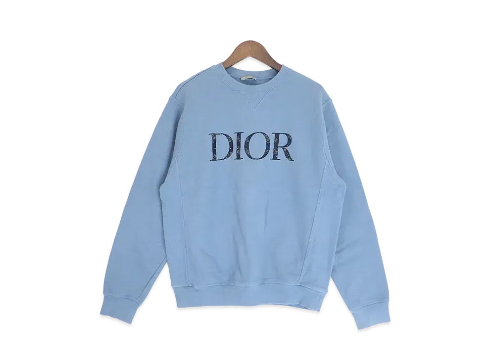 Dior x Peter Doig Men's Front Logo Crew Neck Sweat "Blue"