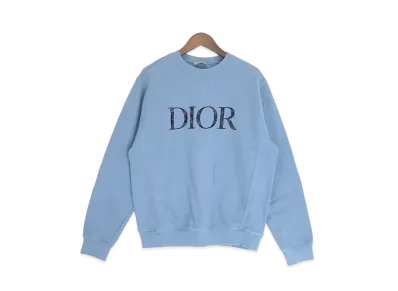 Dior x Peter Doig Men's Front Logo Crew Neck Sweat "Blue"
