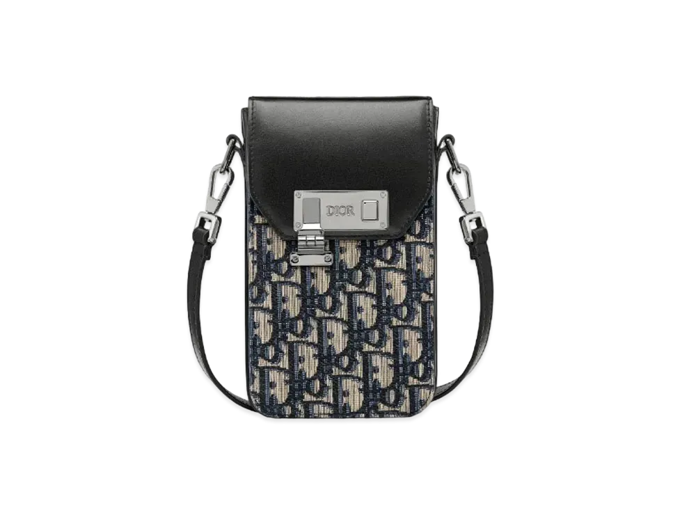 Dior Burtical Pouch Dior Oblique Jacquard & Smooth Curf Skin "Beige"