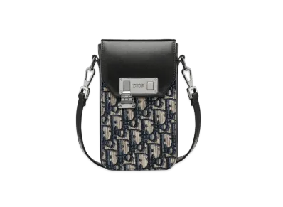 Dior Burtical Pouch Dior Oblique Jacquard & Smooth Curf Skin "Beige"