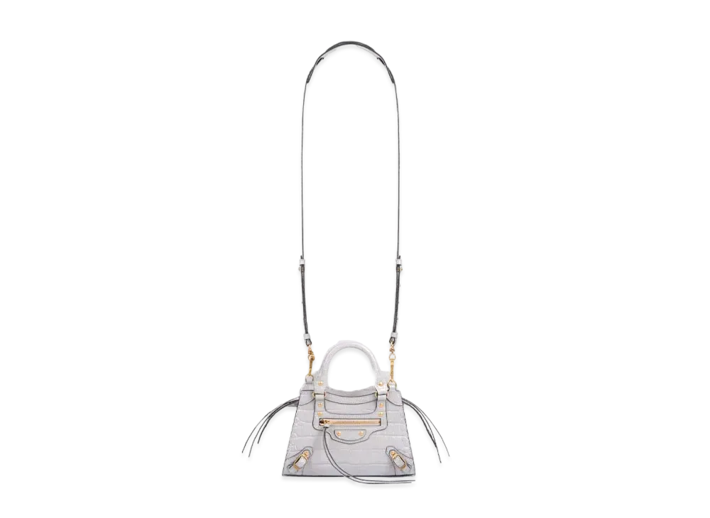 BALENCIAGA Women's Neo Classic Mini Top Handle Bag "Steel Grey"