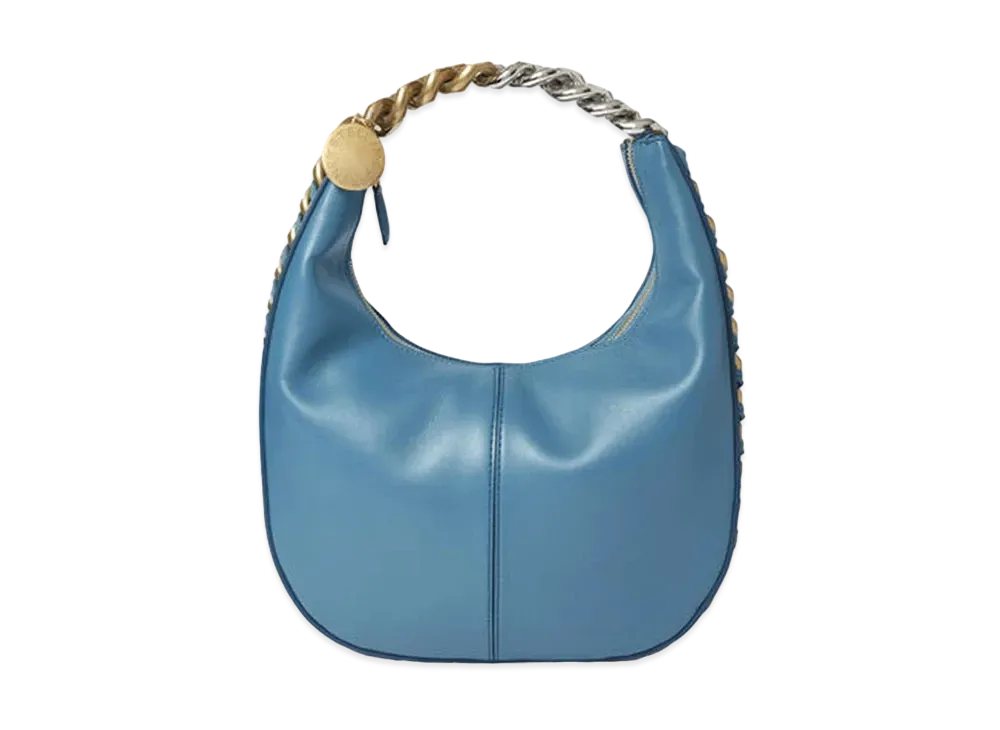 Stella McCartney Frayme Small Zipit Shoulder Bag "Teal"