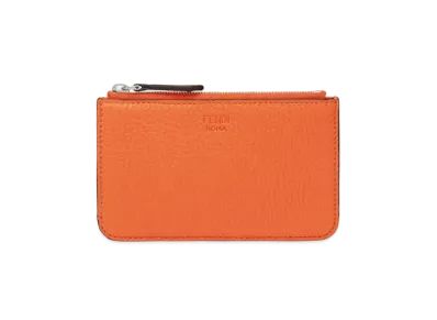 FENDI Key Case Leather Key Case "Orange"