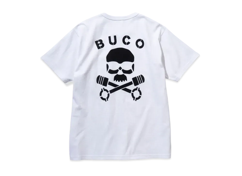 THE REAL McCOY'S BUCO TEE / SKULL PISTON "White"