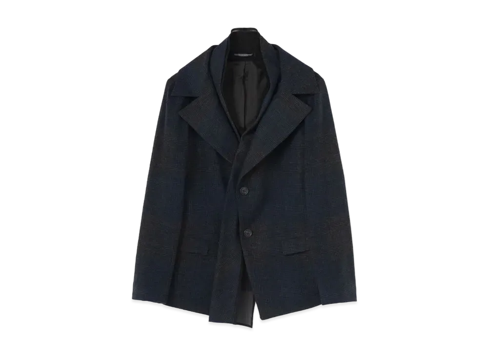 Yohji Yamamoto GLEN CHECK STALL JKT "Dark Gray"