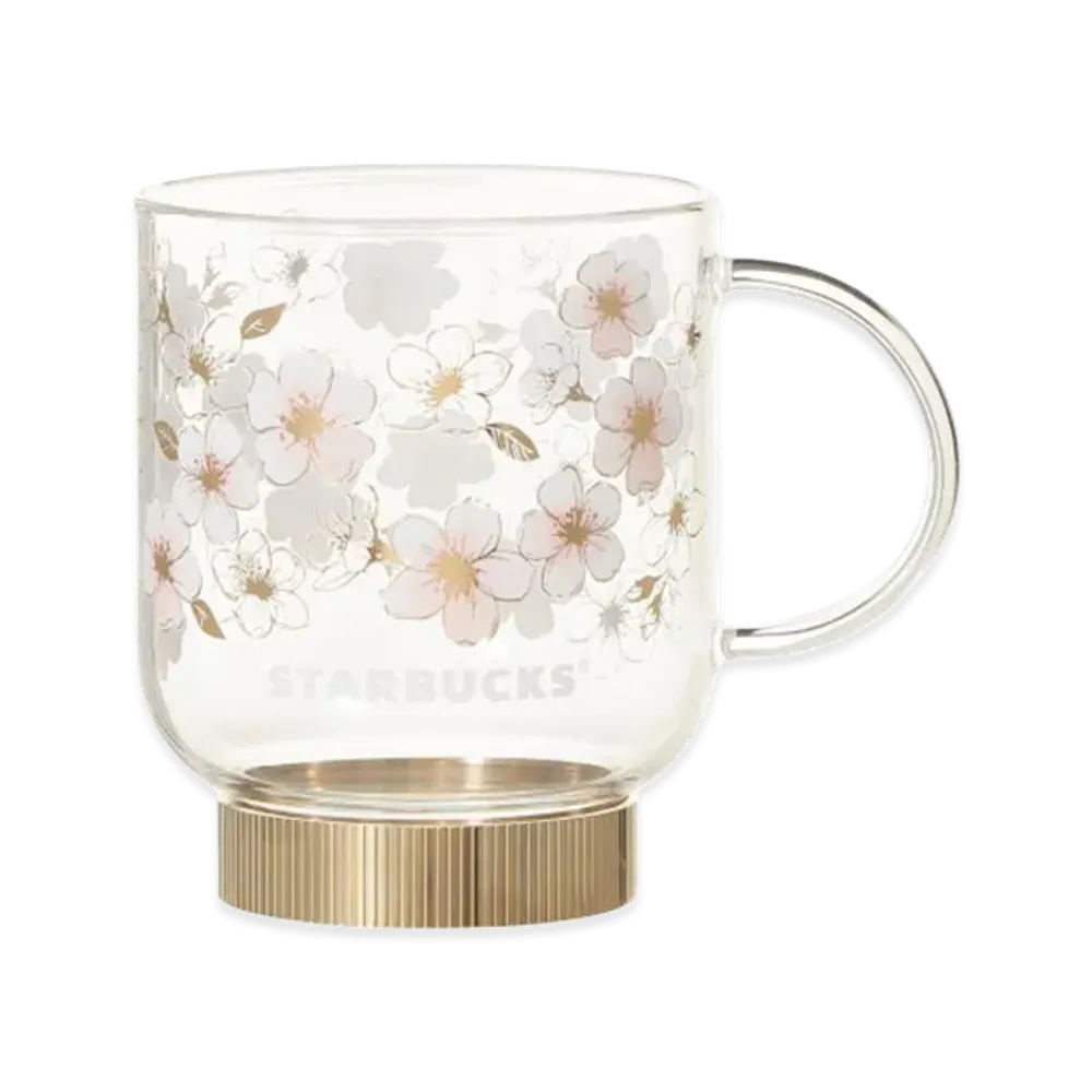 STARBUCKS SAKURA 2026 Heat-Resistant Glass Mug 355ml "Gold"