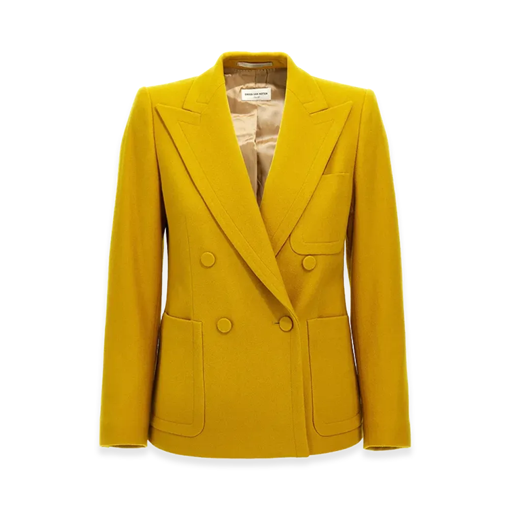 DRIES VAN NOTEN Women's 'Beaume' Blazer "Yellow"
