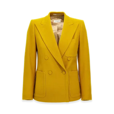 DRIES VAN NOTEN Women's 'Beaume' Blazer "Yellow"
