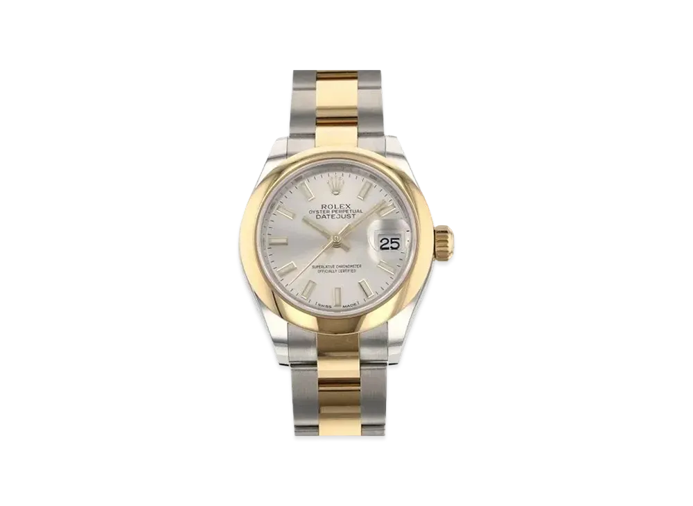 ROLEX Lady-Datejust Oyster 28mm "Silver/Oyster Steel/Yellow Gold"