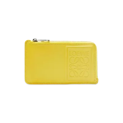 LOEWE Coin Cardholder In Satin Calfskin "Yellow"