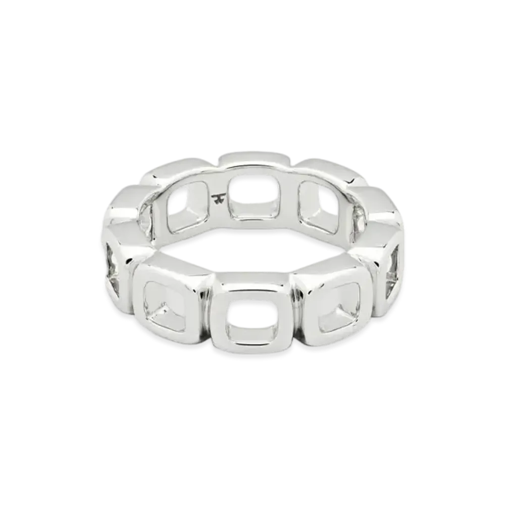 TOMWOOD Cushion Band Open "Silver"