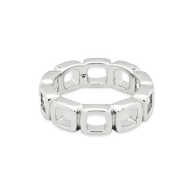 TOMWOOD Cushion Band Open "Silver"