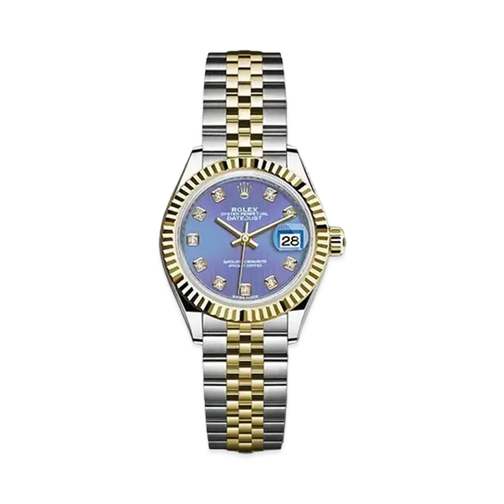 ROLEX Datejust 28 Lavender Dial 10P Diamonds 279173G