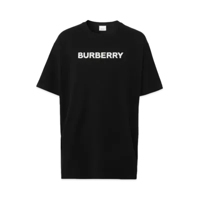 Burberry Men's Logo Print Cotton T-Shirt "Black"