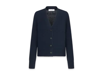 Dior Women's Buttoned Cardigan Cashmere Knit "Blue"