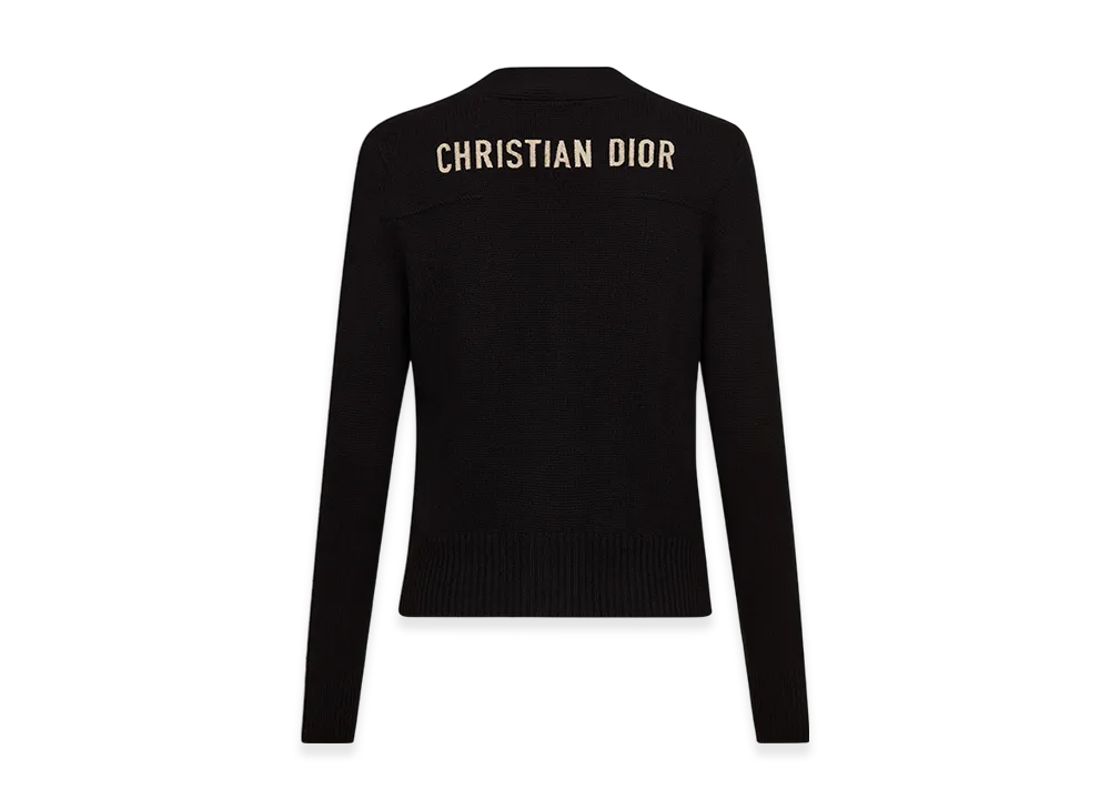 Dior Women's Buttoned Cardigan Cashmere Knit "Black"