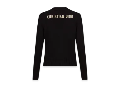 Dior Women's Buttoned Cardigan Cashmere Knit "Black"