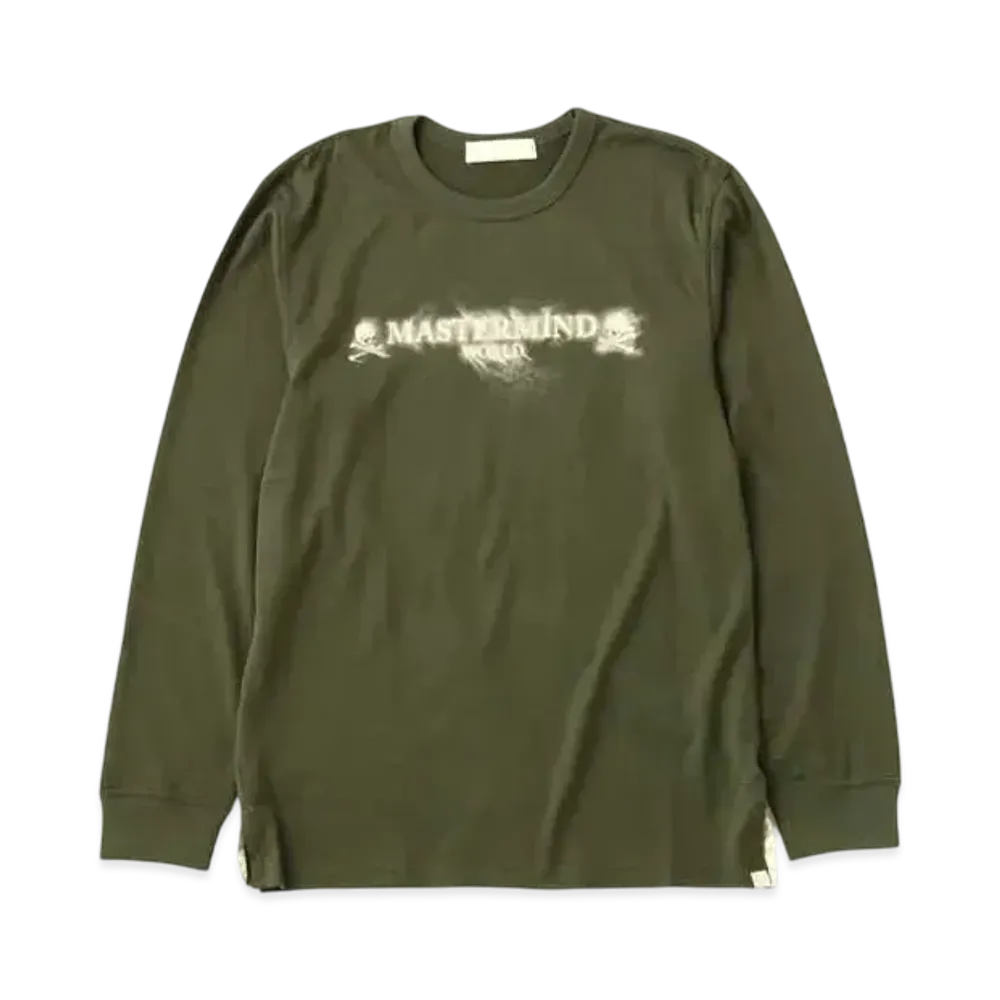 mastermind WORLD Sand Logo LS Tee "Olive"