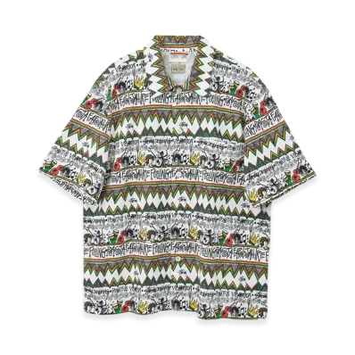 Stussy x Our Legacy Box Shirt Short Sleeve "Tom Tom Positive Vibration"