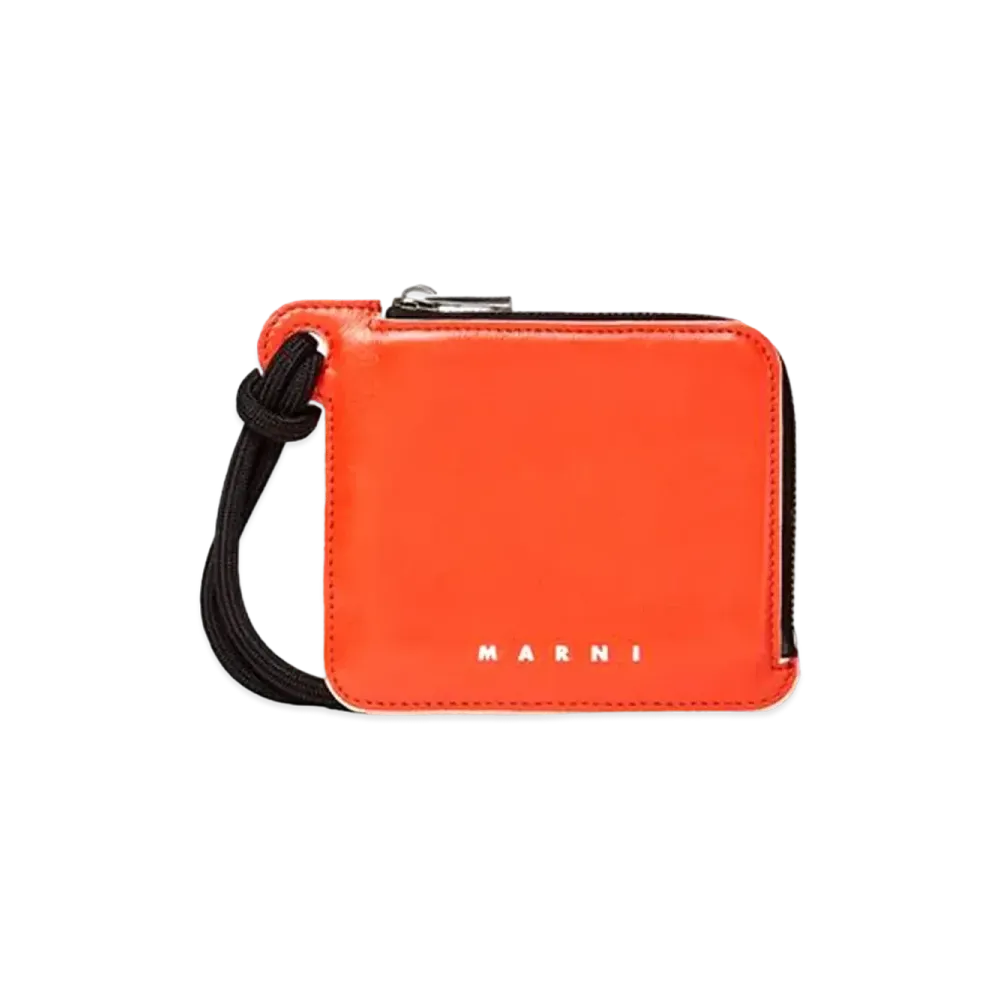 Marni L Zip Bi Coloured Shiny Calfskin Wallet