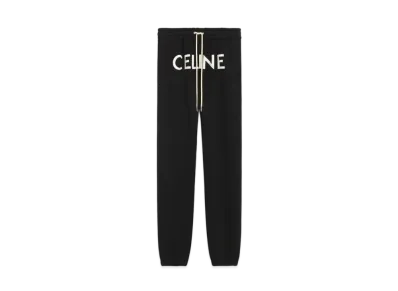 CELINE Track Pants / Cotton Fleece "Black/White"