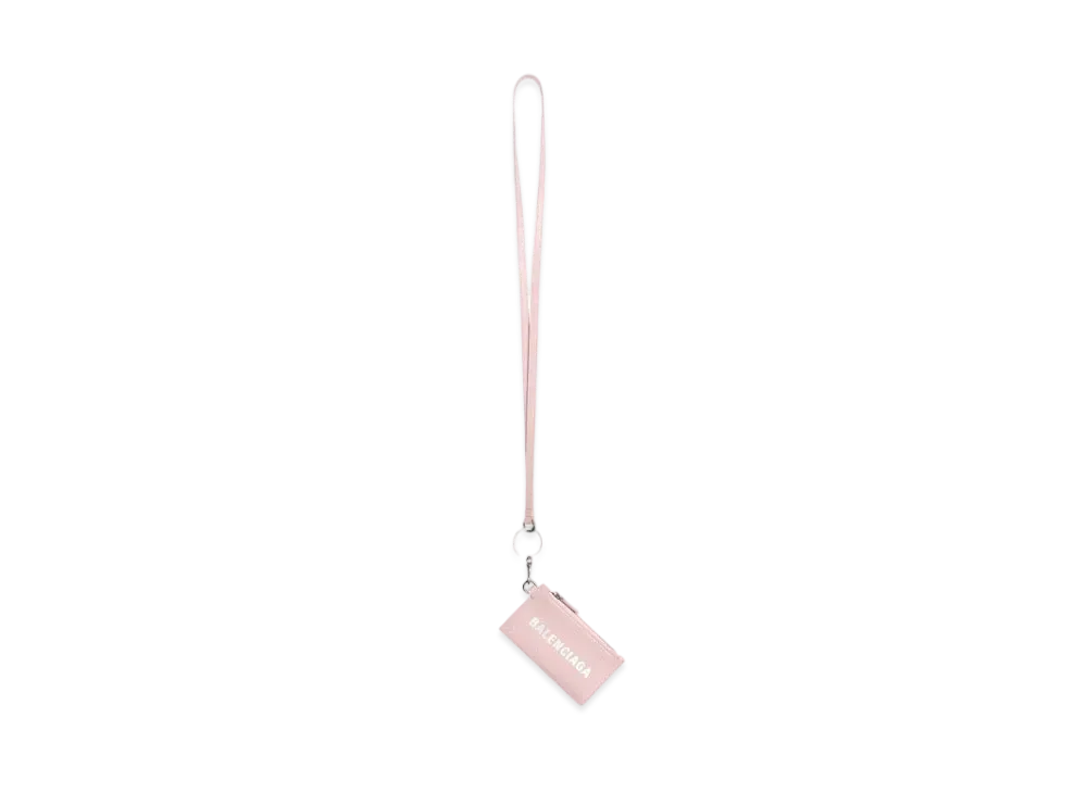 BALENCIAGA Cash Card Case On Keyring "Pink"