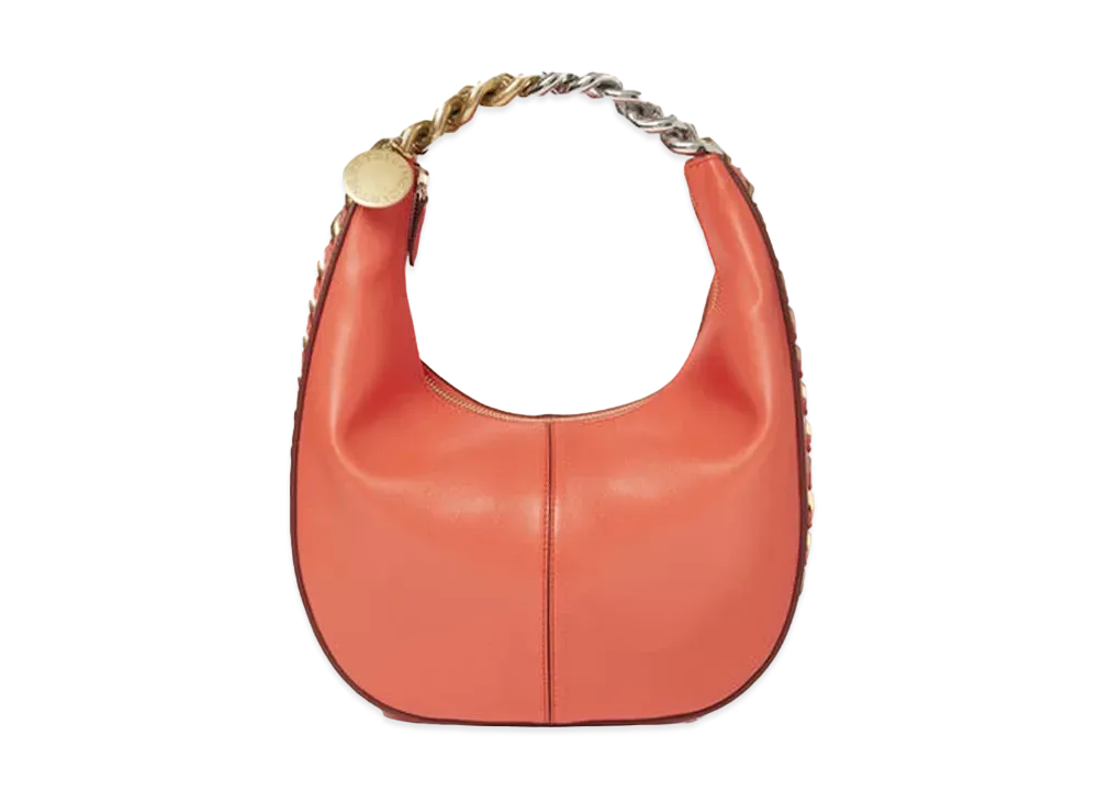 Stella McCartney Frayme Small Zipit Shoulder Bag "Bright Red"