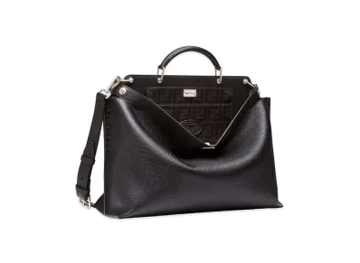 FENDI Peakabo Essential Leather Bag "Black"