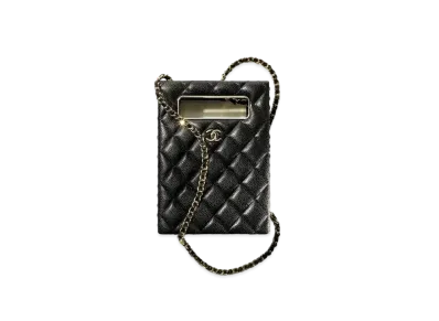 CHANEL Evening Bag Grained Lambskin "Black"