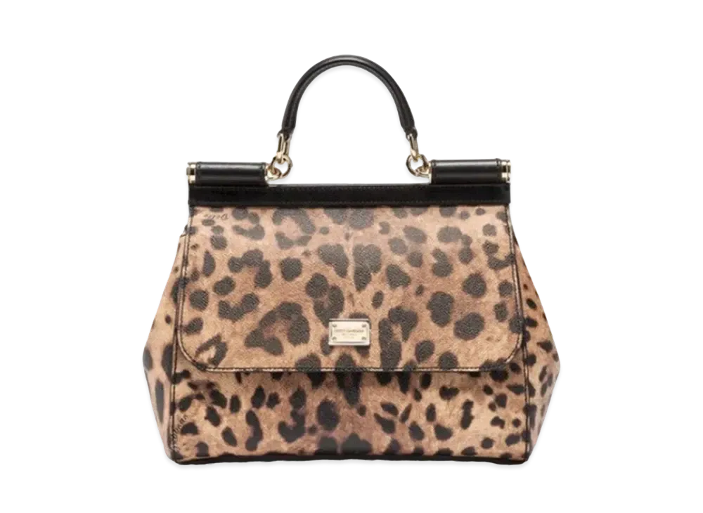 Dolce&Gabbana Sicily Bag Leopard Print Texture Do Leather Medium Size "Leopard"