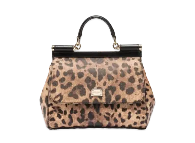 Dolce&Gabbana Sicily Bag Leopard Print Texture Do Leather Medium Size "Leopard"