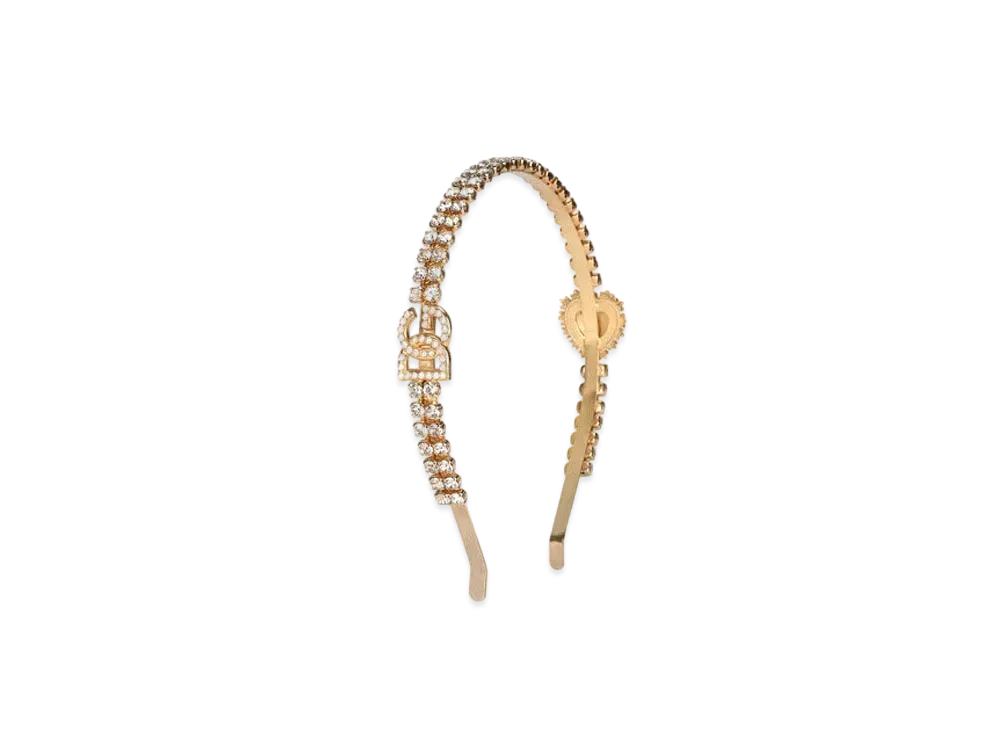 Dolce&Gabbana Headband With DG Logo And Sacred Heart "Gold"