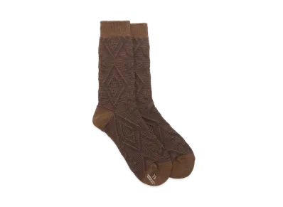 Yohji Yamamoto Y's NORDIC JACQUARD NORDIC PATTERN SOCKS "Khaki"