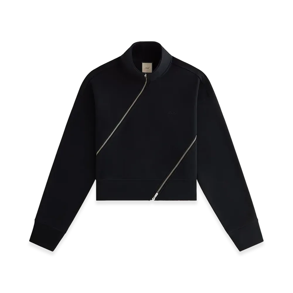 Kith Women's Walden Fleece Asymmetrical Quarter Zip "Black"