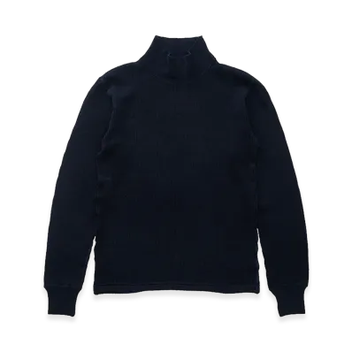 visvim Solar Waffle Skivvy L/S (Superfine) "Navy"