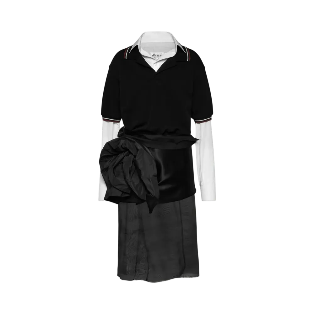 Maison Margiela Women's Decortique Midi Dress "Black"