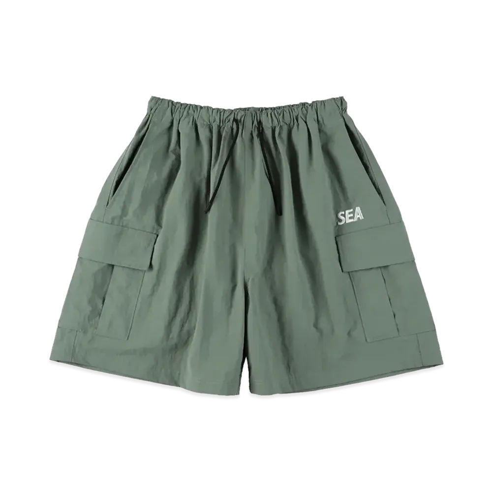 WIND AND SEA Nylon Cargo Shorts "Sage"