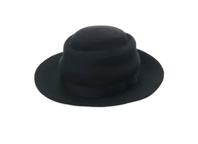Yohji Yamamoto Y's WOOL HAT BODY CRUMPLED WOOL HAT "Black"