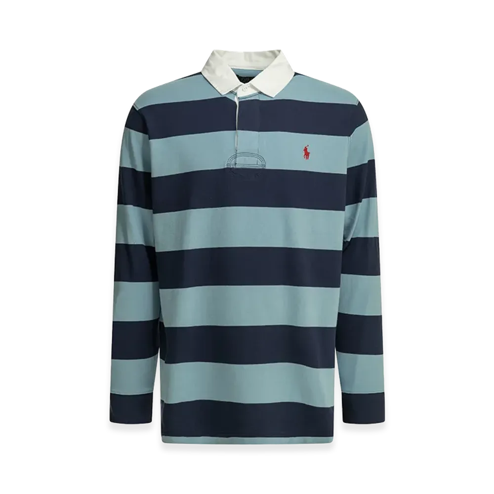 Polo Ralph Lauren Polo Shirt With Buttons "Navy/Light Blue"
