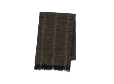 Yohji Yamamoto Y's COTTON FLAX PLAIN WEAVE WINDPEN STOLE "Grey"