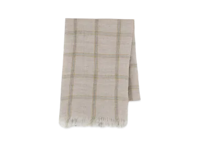 Yohji Yamamoto Y's COTTON FLAX PLAIN WEAVE WINDPEN STOLE "Light Grey"