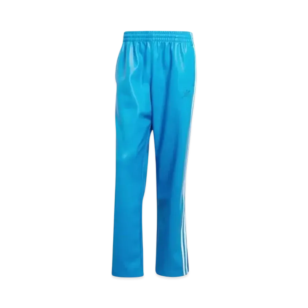 adidas Faux Leather Addicolor Three Stripes Firebird Tracksuit Pants "Blue Bird"