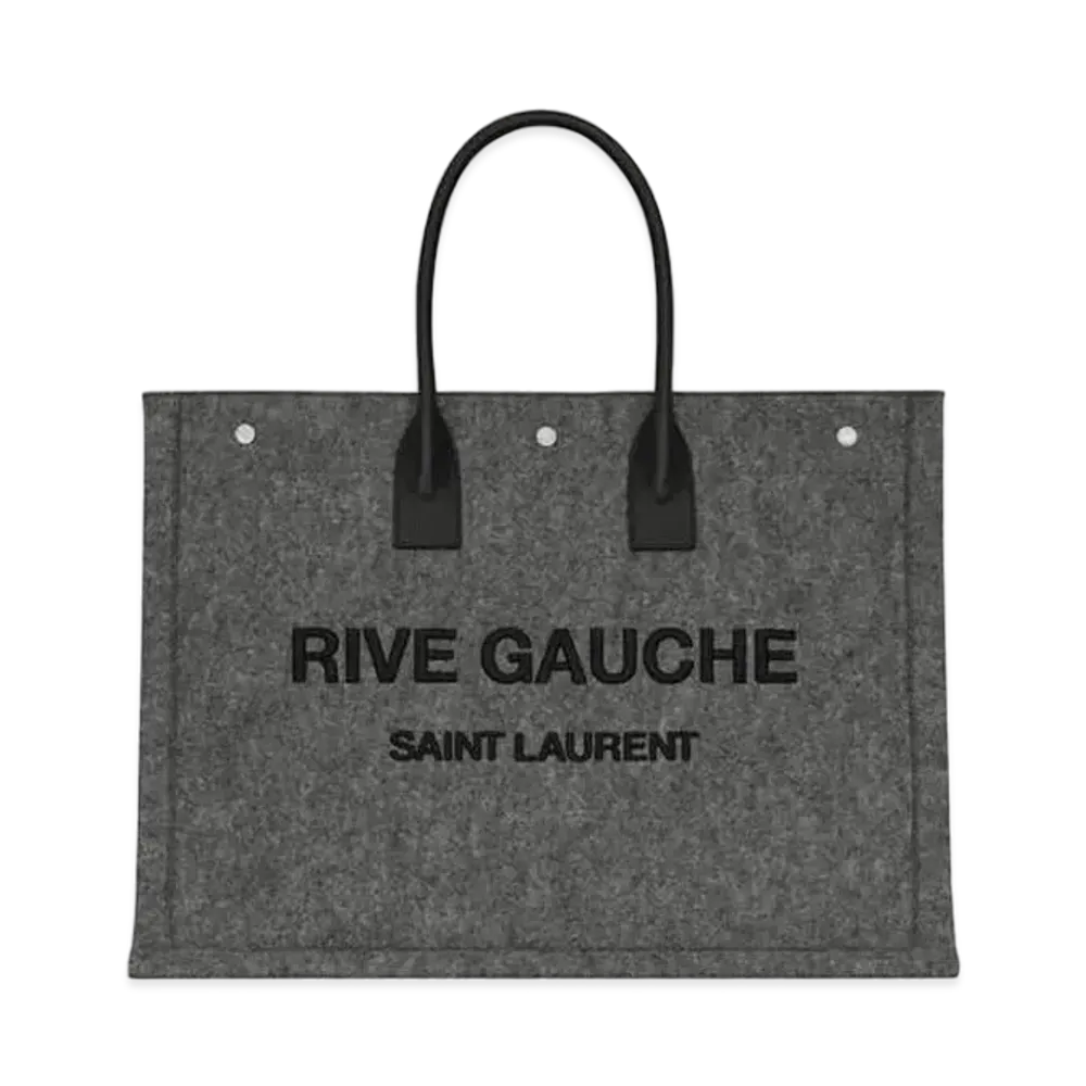 Saint Laurent Rive Gauche Tote Bag In Felt and Leather "Tokyo Black"