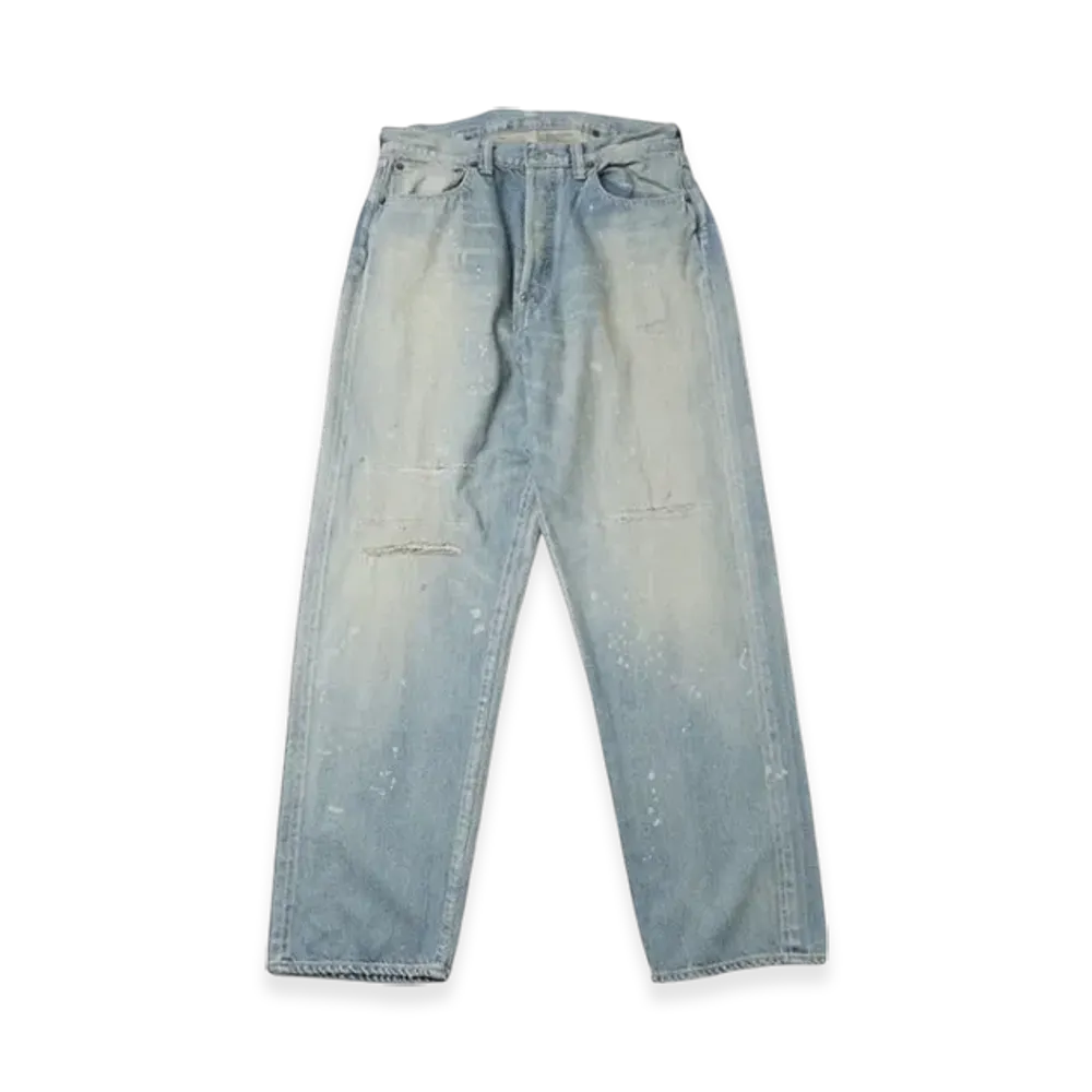 A.PRESSE No.37 Washed Wide Denim Pants "Bleach"