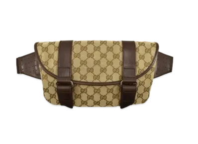 GUCCI GG Canvas Waist Bag "Brown"