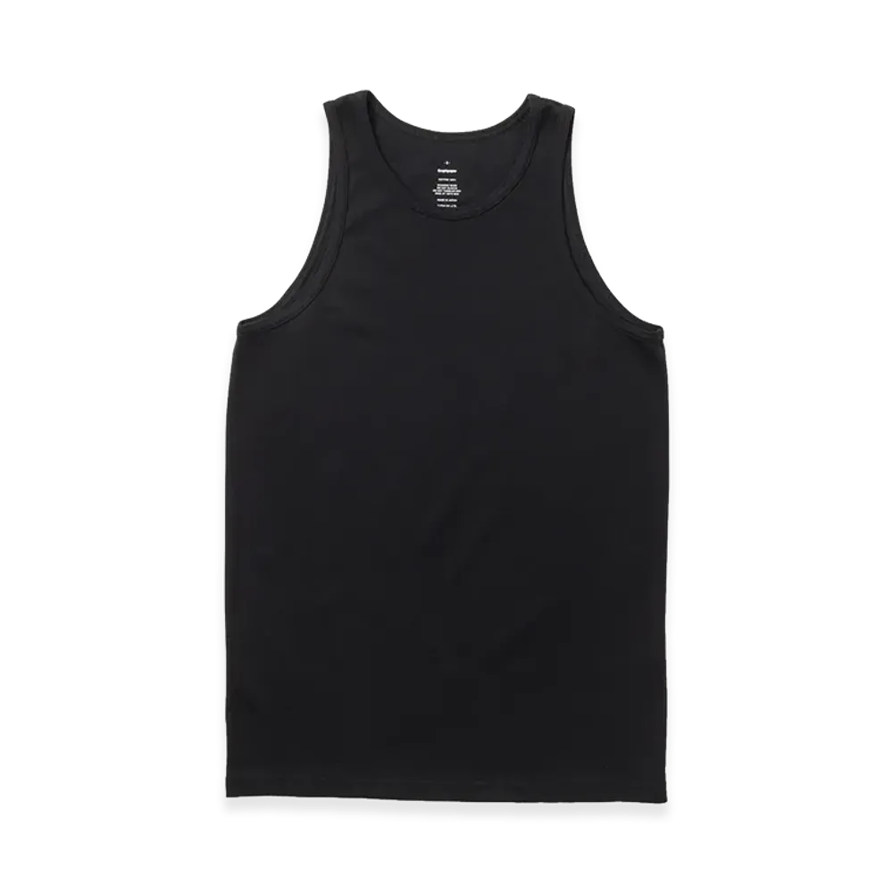 Graphpaper American Sea Island Cotton Tank Top "Black"