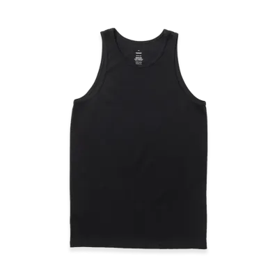 Graphpaper American Sea Island Cotton Tank Top "Black"