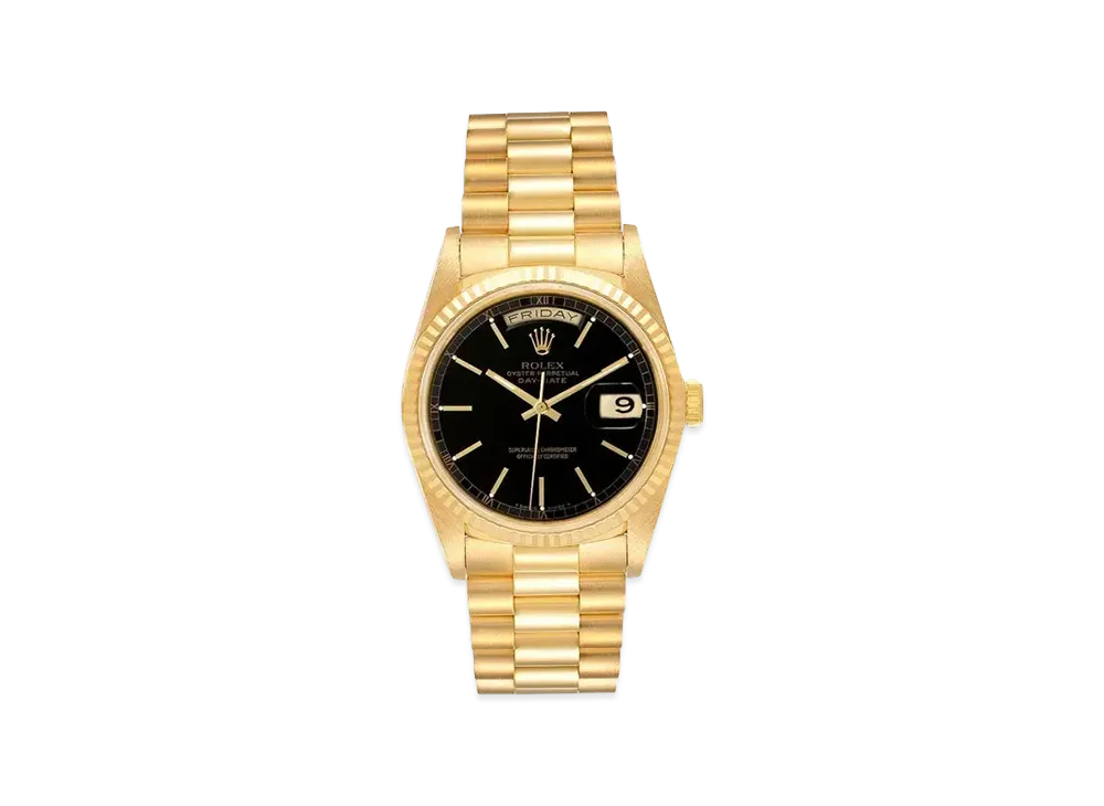 ROLEX Daydate "Black/Yellow Gold"